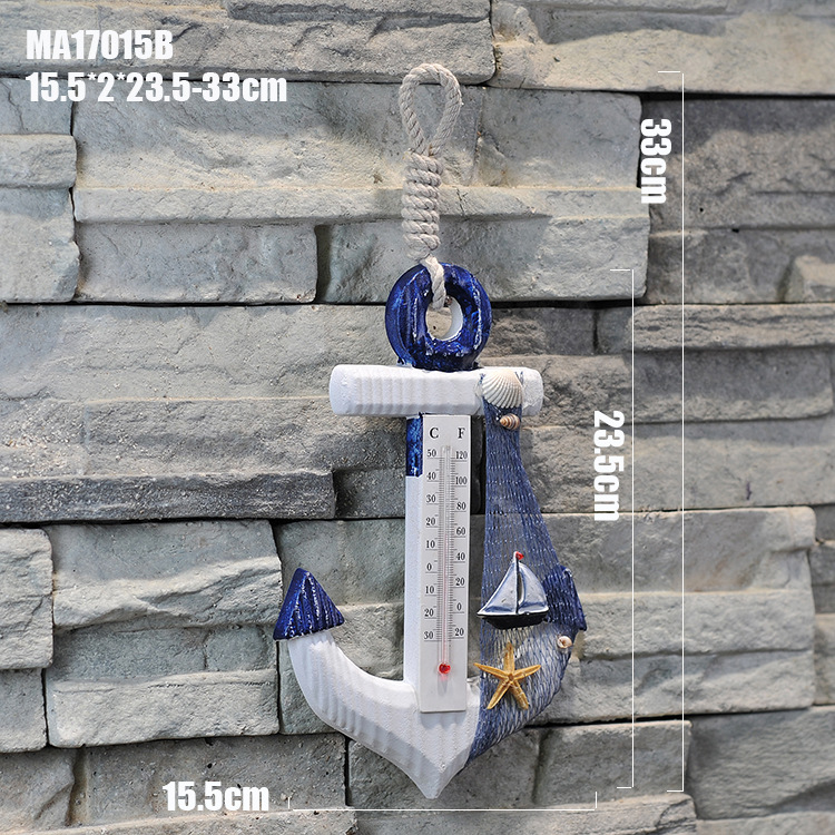 23cm iron Anchor Mediterranean Decorative wood hook Creative Home decoration Marine style Children's room Pendant 23cm iron Anchor Mediterranean Decorative wood hook Creative Home decoration Marine style Children's room Pendant