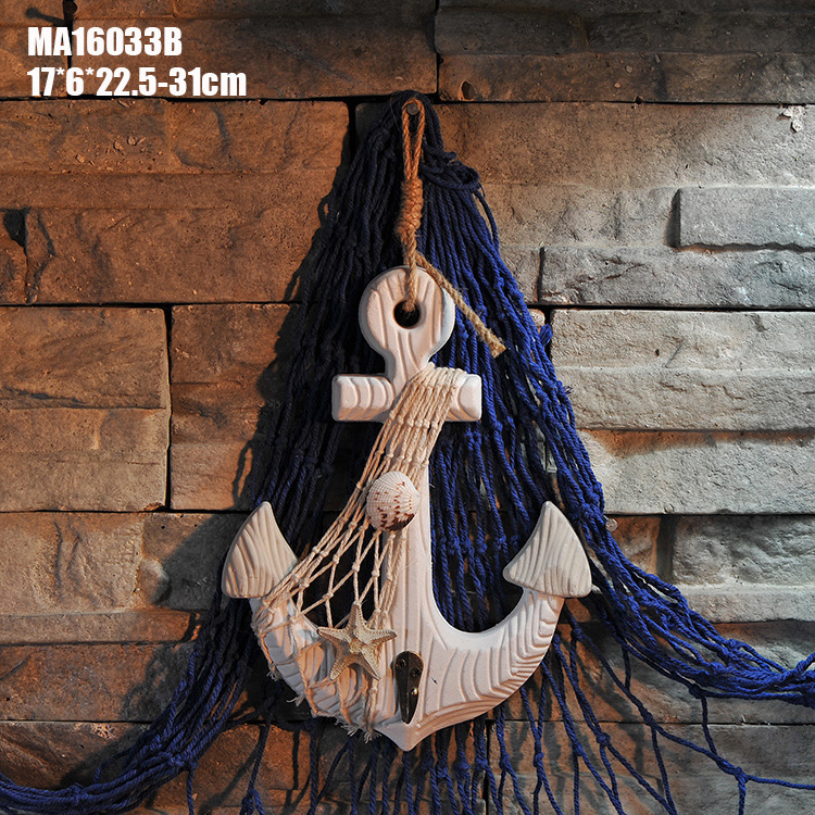 23cm iron Anchor Mediterranean Decorative wood hook Creative Home decoration Marine style Children's room Pendant 23cm iron Anchor Mediterranean Decorative wood hook Creative Home decoration Marine style Children's room Pendant
