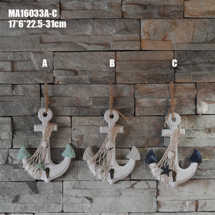 23cm iron Anchor Mediterranean Decorative wood hook Creative Home decoration Marine style Children's room Pendant 23cm iron Anchor Mediterranean Decorative wood hook Creative Home decoration Marine style Children's room Pendant