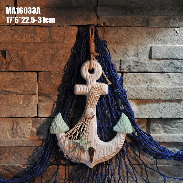 23cm iron Anchor Mediterranean Decorative wood hook Creative Home decoration Marine style Children's room Pendant 23cm iron Anchor Mediterranean Decorative wood hook Creative Home decoration Marine style Children's room Pendant