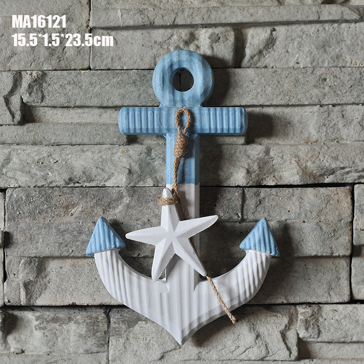 23cm iron Anchor Mediterranean Decorative wood hook Creative Home decoration Marine style Children's room Pendant 23cm iron Anchor Mediterranean Decorative wood hook Creative Home decoration Marine style Children's room Pendant