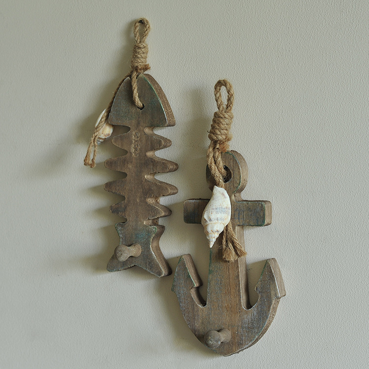 23cm iron Anchor Mediterranean Decorative wood hook Creative Home decoration Marine style Children's room Pendant 23cm iron Anchor Mediterranean Decorative wood hook Creative Home decoration Marine style Children's room Pendant