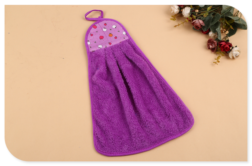 Cartoon coral velvet towel kitchen bathroom wall towel wipe towel.