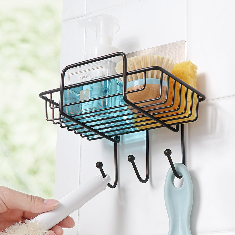 Iron Punch Free Soap Box Wall Hanging Soap Holder Household Bathroom Bathroom Drain with Hook Soap Holder Soap Holder