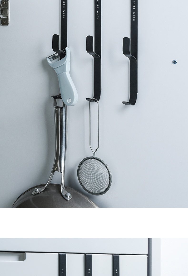 Trackless Hook, Iron Art, removable door back hanger, Coat and Hat shelving, Nail free door hanger, Creative door hanger