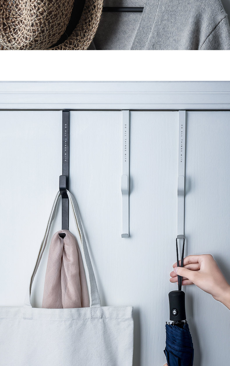 Trackless Hook, Iron Art, removable door back hanger, Coat and Hat shelving, Nail free door hanger, Creative door hanger