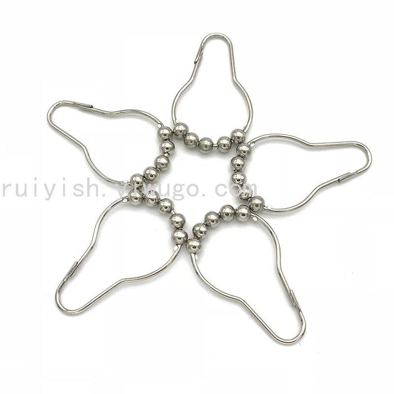 Ruiyi Supply 304 Stainless Steel String Iron Bead Gourd Hook Beaded Suspender Buckles, Gourd Hook Ruiyi Supply 304 Stainless Steel String Iron Bead Gourd Hook Beaded Suspender Buckles, Gourd Hook