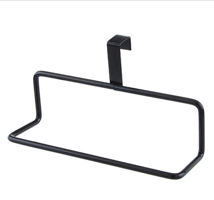 Iron Art Non-Marking Nail-Free Cabinet Rag Rack Sundries Hook
