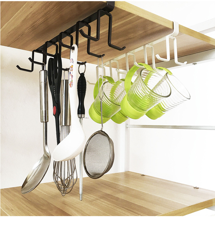 Ri Pai Creative Double J Hook Hanging Cup Holder Kitchen Punch-Free Wall Cupboard Truner Frame Iron Art Rack Hook Ri Pai Creative Double J Hook Hanging Cup Holder Kitchen Punch-Free Wall Cupboard Truner Frame Iron Art Rack Hook