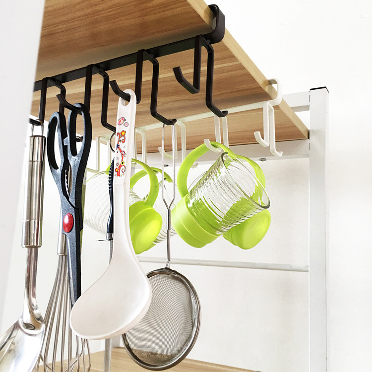 Ri Pai Creative Double J Hook Hanging Cup Holder Kitchen Punch-Free Wall Cupboard Truner Frame Iron Art Rack Hook Ri Pai Creative Double J Hook Hanging Cup Holder Kitchen Punch-Free Wall Cupboard Truner Frame Iron Art Rack Hook