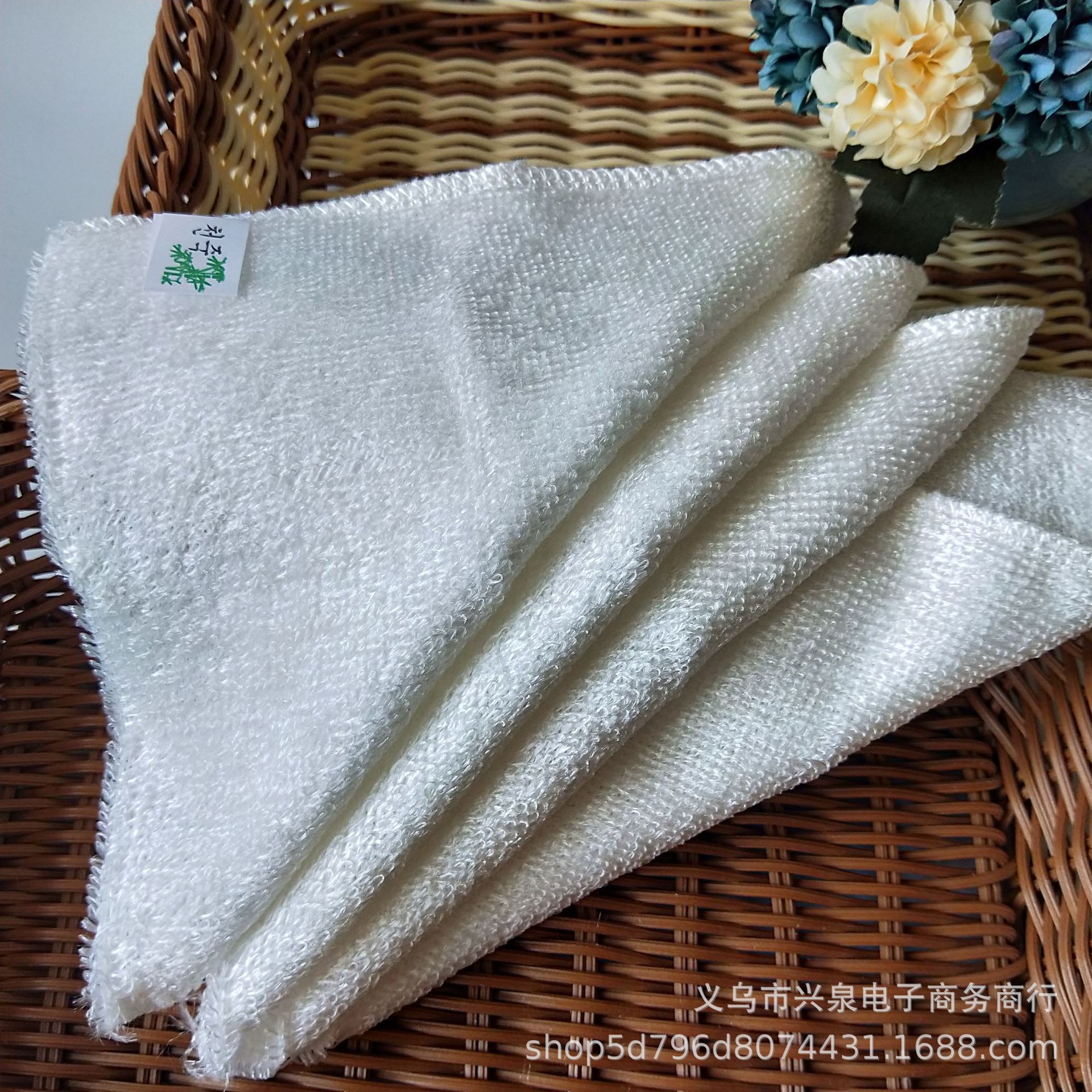 Large White Bamboo Fiber Scouring Pad Rag Kitchen Washing Pot Dish Towel Oil-Free Absorbent Decontamination Table Cleaning Yuan Large White Bamboo Fiber Scouring Pad Rag Kitchen Washing Pot Dish Towel Oil-Free Absorbent Decontamination Table Cleaning Yuan