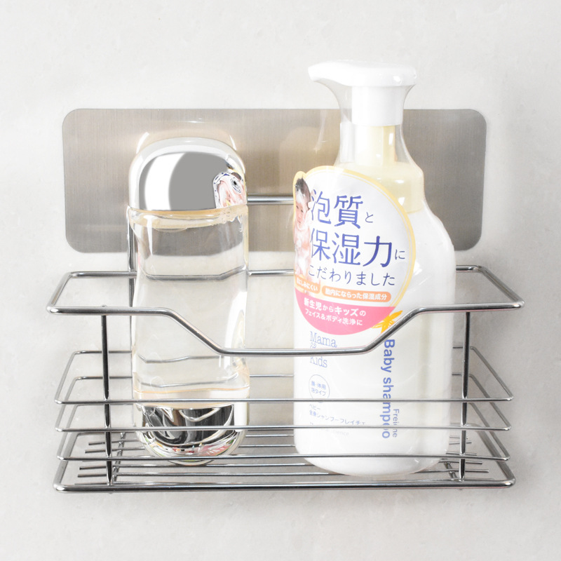 Stainless Steel Rack Punch-Free Kitchen Bathroom Towel Rack Washstand Wall Wall-Mounted Storage Rack