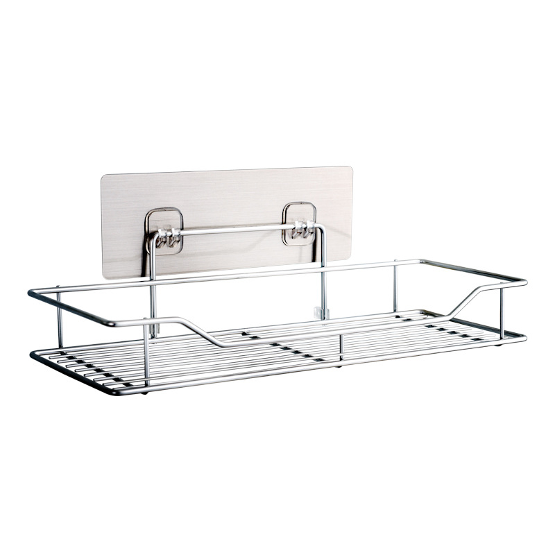 Stainless Steel Rack Punch-Free Kitchen Bathroom Towel Rack Washstand Wall Wall-Mounted Storage Rack