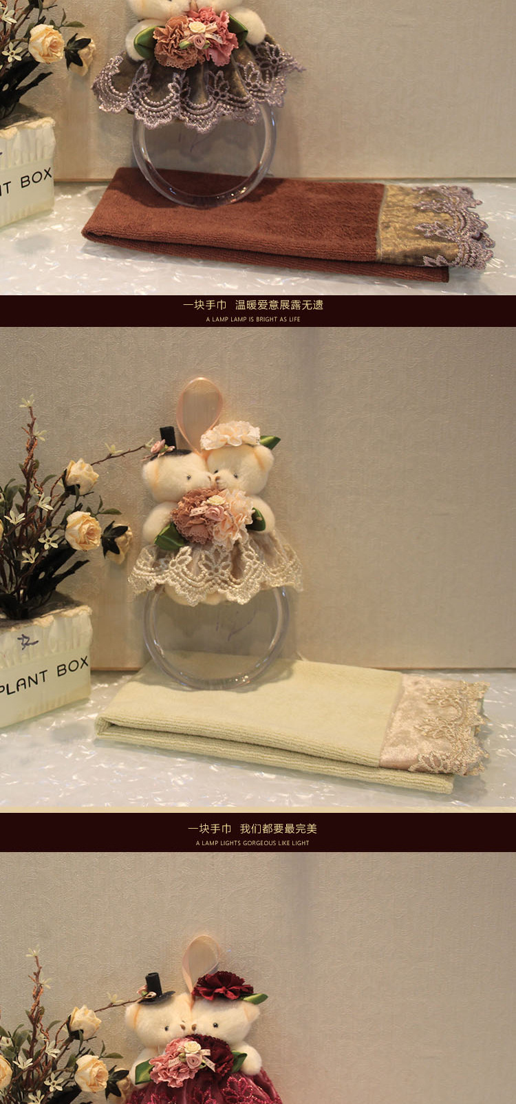 Hot Selling High-End Diamondmax Velvet Cartoon Hand Towel Korean Kitchen Bathroom Hanging Super Absorbent Bear Hand Towel