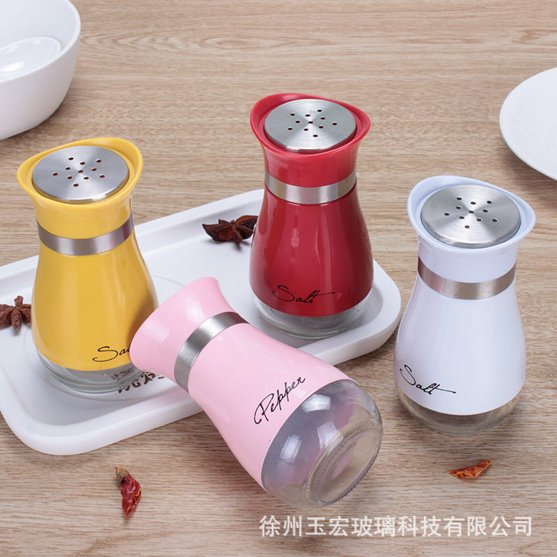 refined salt pepper seasoning box seasoning bottle salt and pepper shaker pepper shaker barbecue tools seasoning bottle