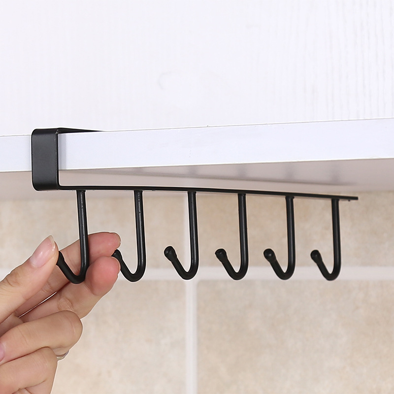 Creative Layered Lower Rack Iron Cabinet Rack Punch-Free Storage Seamless Multi-Functional Hook Storage Rack