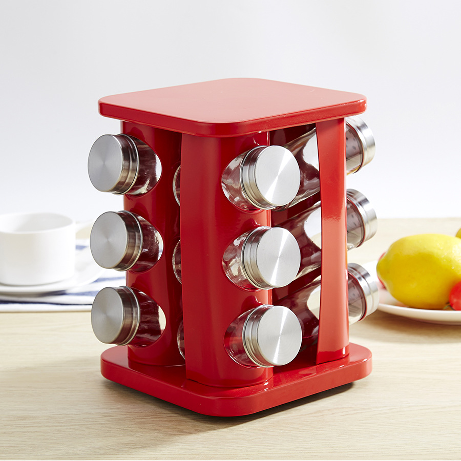 Amazon&#039;s new hot style kitchen supplies stainless-steel seasoning bottle, rotating seasoning bottle and glass can set