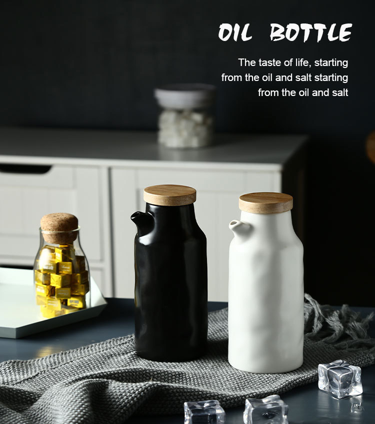 kitchen supplies seasoning pot ceramic soy sauce vinegar bottle Japanese oil pot seasoning pot seasoning bottle