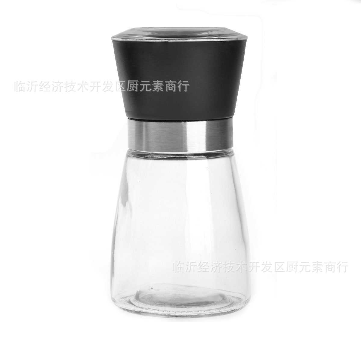 Stainless steel manual pepper grinder seasoning bottle kitchen supplies Black pepper grinder glass grinder