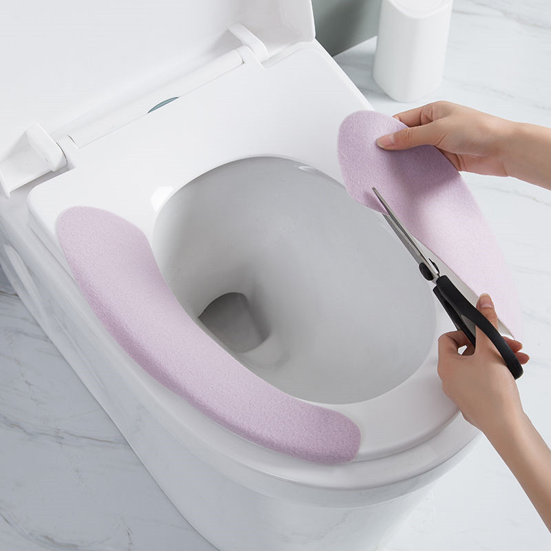 Washable Four Seasons Toilet Seat Cover Pad Plush Cute Nordic Cushion Repeated Use Happy Day Waterproof Closestool Cushion Universal