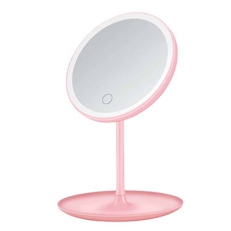 Internet Celebrity Led Make-up Mirror Desktop Dormitory with Light TikTok Dressing Mirror Women&#039;s Convenient Portable Makeup Small Mirror