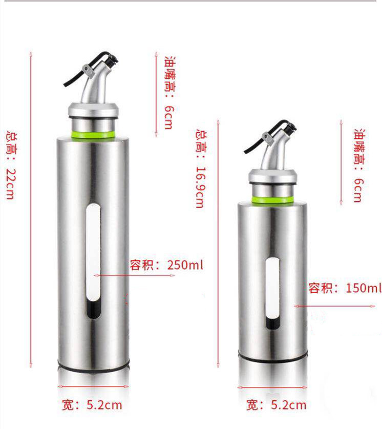 control oil bottle stainless steel leakproof seasoning bottle kitchen soy sauce vinegar cooking wine seasoning bottle