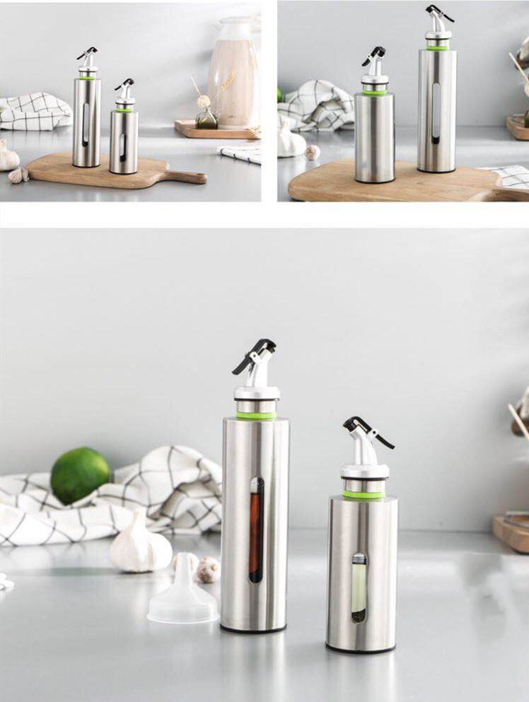 control oil bottle stainless steel leakproof seasoning bottle kitchen soy sauce vinegar cooking wine seasoning bottle