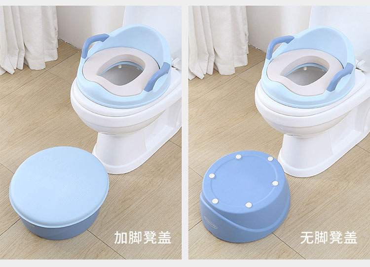 New High-End Three-in-One Children's Toilet Widen and Thicken 360 Degrees Pu Soft Cushion Boys and Girls Multifunctional Toilet