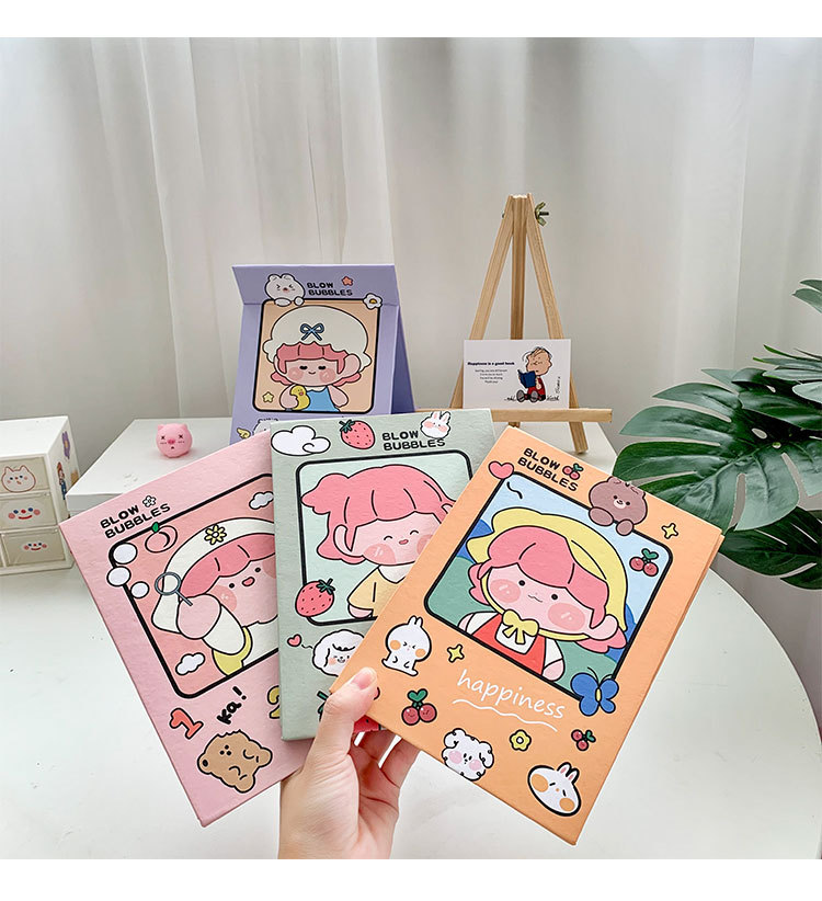Yilan Cartoon Folding Makeup Mirror Desktop Cute Girl Heart Mirror Portable Mirror Dormitory Dressing Mirror