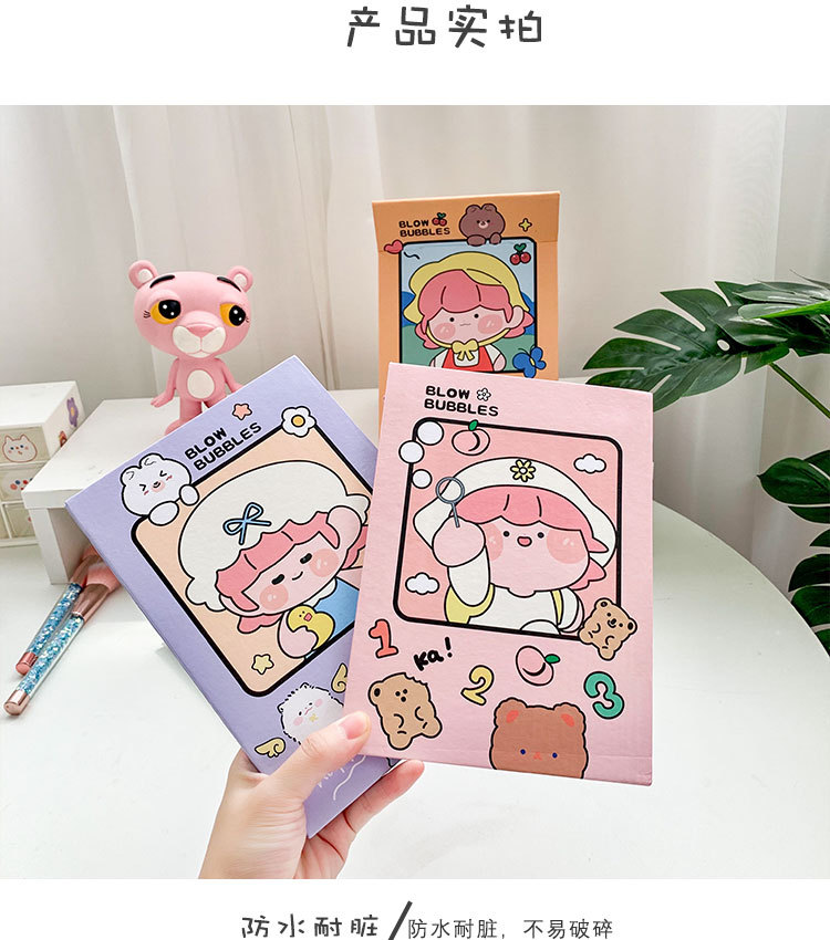 Yilan Cartoon Folding Makeup Mirror Desktop Cute Girl Heart Mirror Portable Mirror Dormitory Dressing Mirror