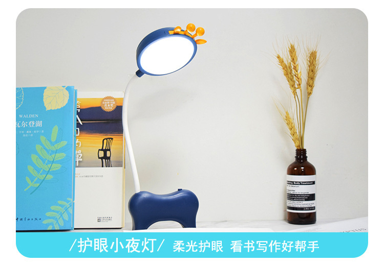 Cartoon Cosmetic Mirror Table Lamp Learning Dormitory Dressing Mirror