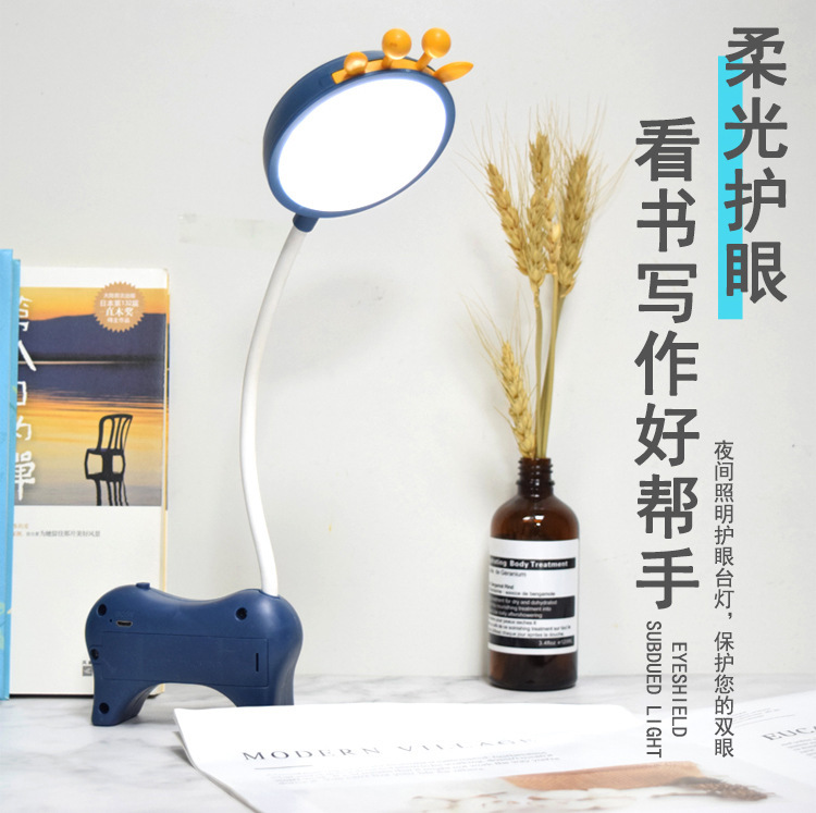 Cartoon Cosmetic Mirror Table Lamp Learning Dormitory Dressing Mirror