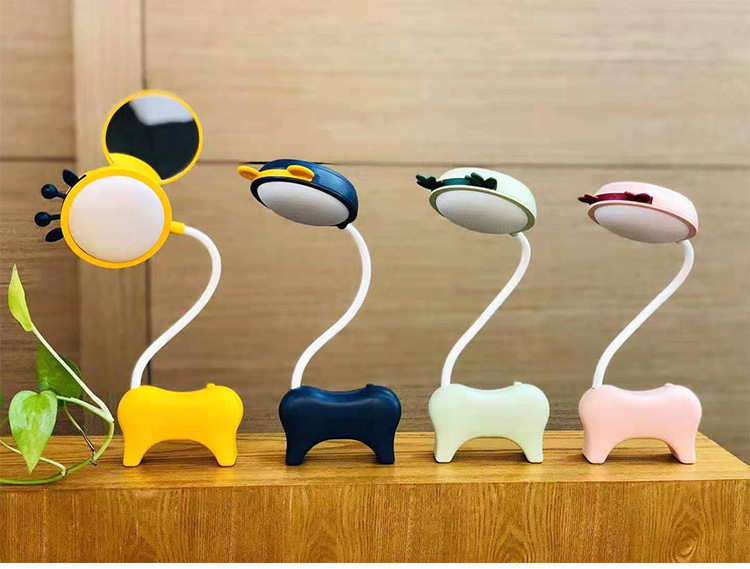 Cartoon Cosmetic Mirror Table Lamp Learning Dormitory Dressing Mirror