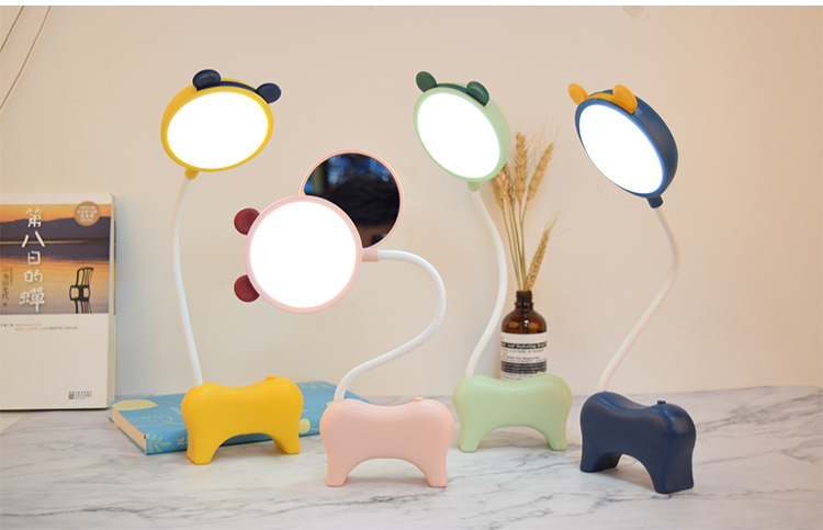 Cartoon Cosmetic Mirror Table Lamp Learning Dormitory Dressing Mirror
