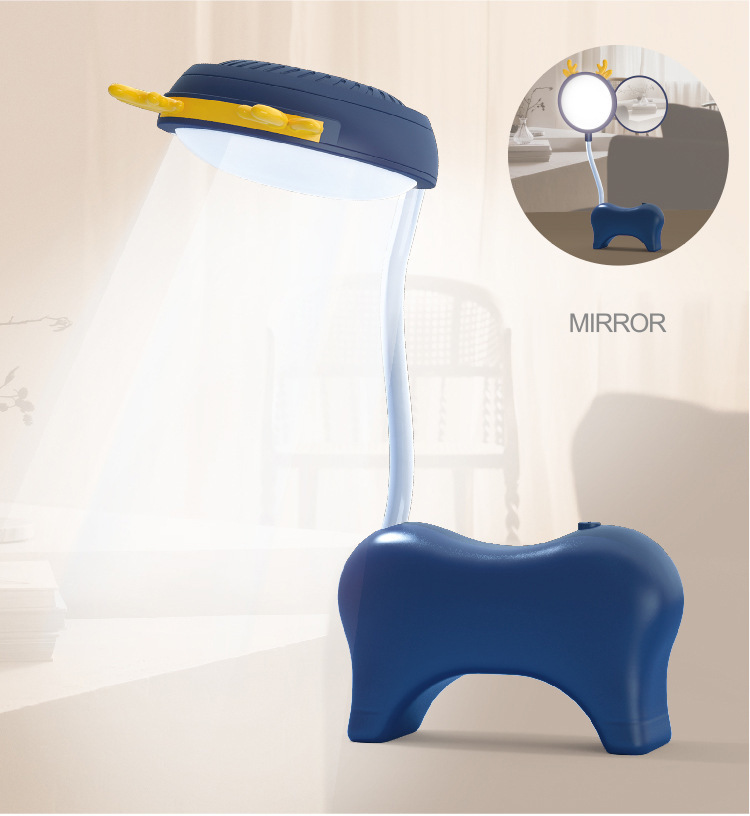Cartoon Cosmetic Mirror Table Lamp Learning Dormitory Dressing Mirror