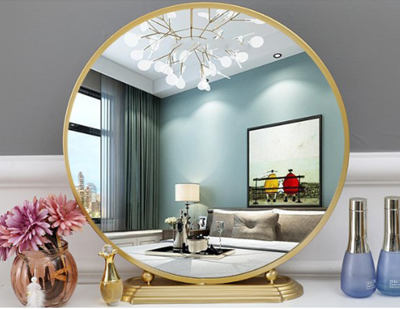 A442 Nordic dressing mirror table type Ied lamp desktop large web celebrity dormitory home dressing mirror