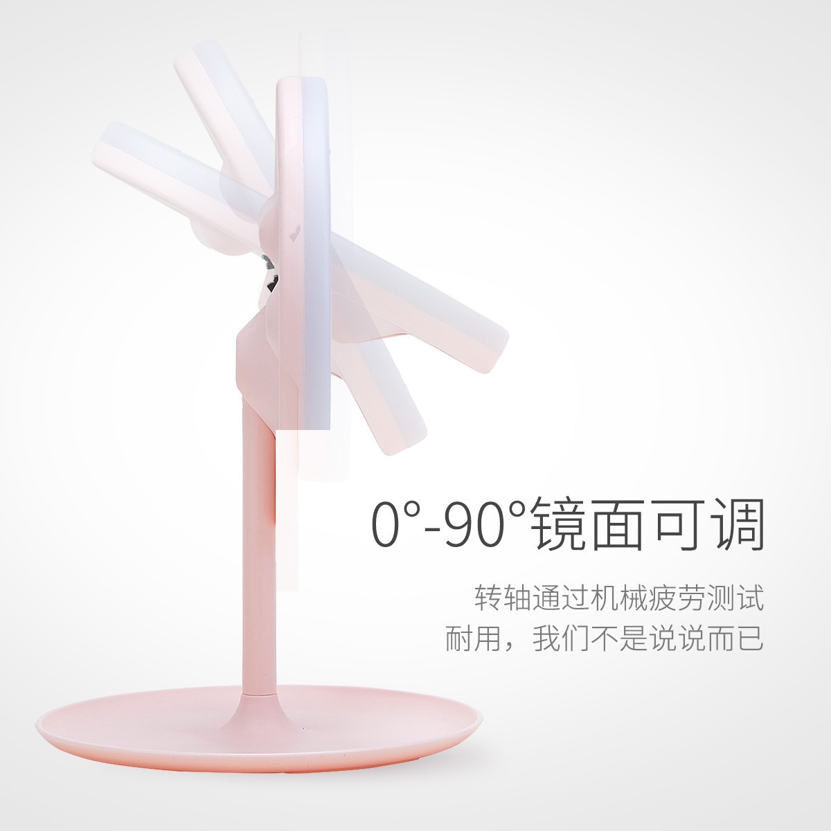 Trending on TikTok Led Make-up Mirror Fill Light with Light Dormitory Desktop Dressing Mirror round Mirror Girls Foldable and Portable