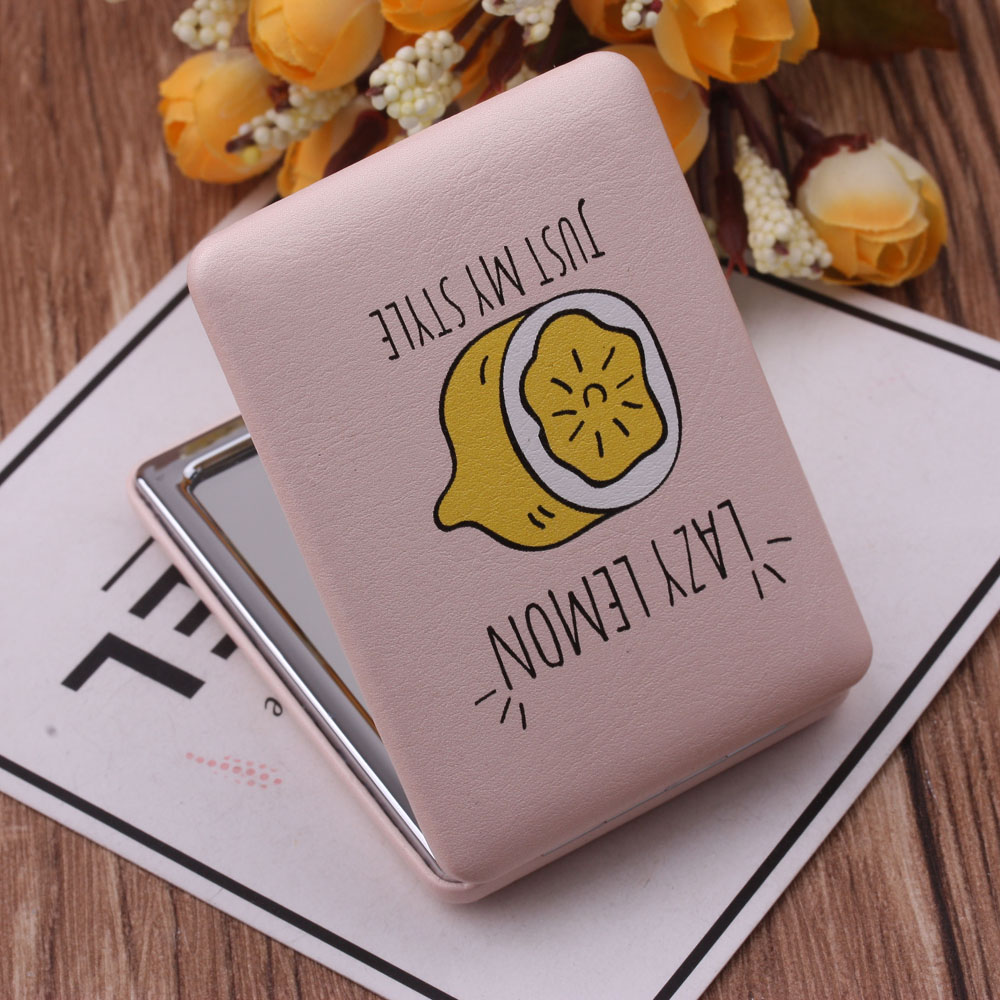 10 Yuan Store Supply Fashion Leather Surface Mirror Makeup on the Go Dressing Mirror Mini-Portable Folding Mirror Double Mirror 10 Yuan Store Supply Fashion Leather Surface Mirror Makeup on the Go Dressing Mirror Mini-Portable Folding Mirror Double Mirror