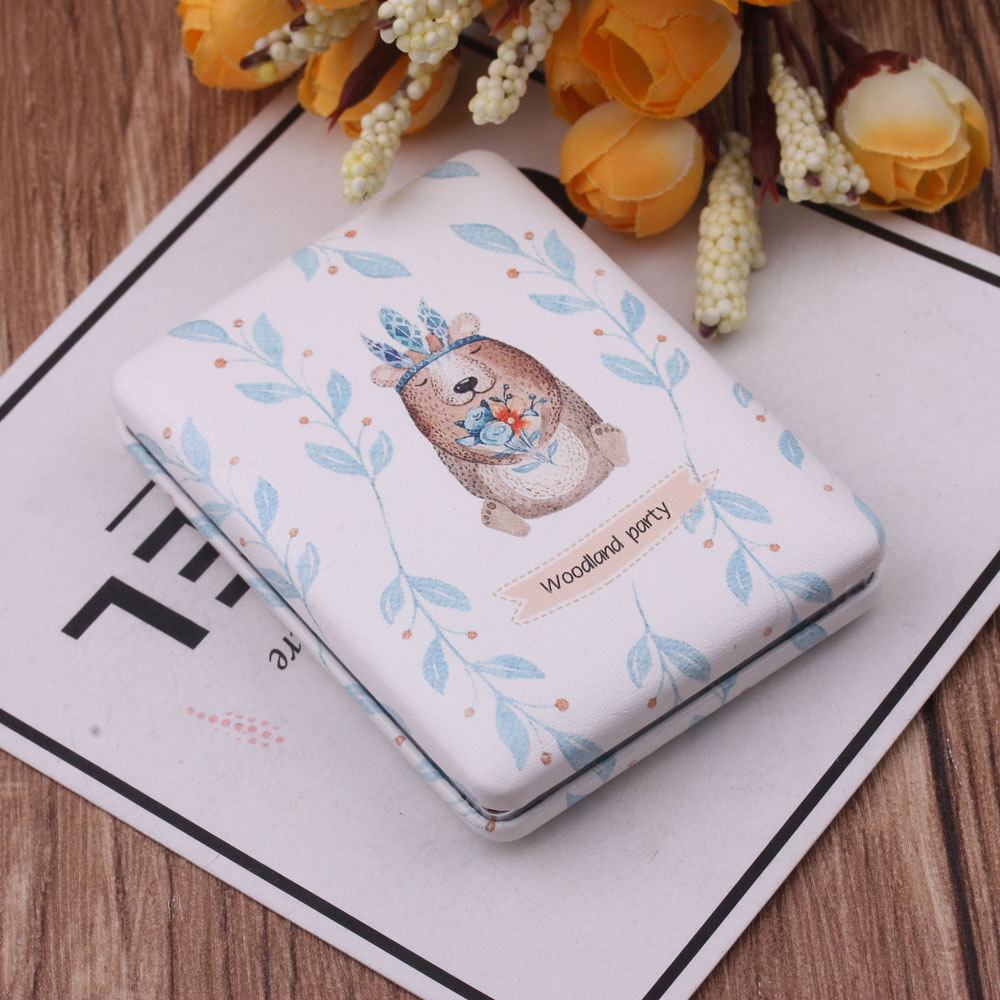 10 Yuan Store Supply Fashion Leather Surface Mirror Makeup on the Go Dressing Mirror Mini-Portable Folding Mirror Double Mirror 10 Yuan Store Supply Fashion Leather Surface Mirror Makeup on the Go Dressing Mirror Mini-Portable Folding Mirror Double Mirror