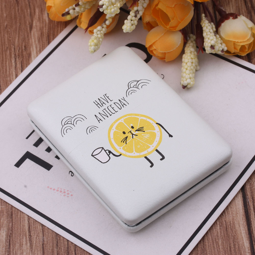 10 Yuan Store Supply Fashion Leather Surface Mirror Makeup on the Go Dressing Mirror Mini-Portable Folding Mirror Double Mirror 10 Yuan Store Supply Fashion Leather Surface Mirror Makeup on the Go Dressing Mirror Mini-Portable Folding Mirror Double Mirror