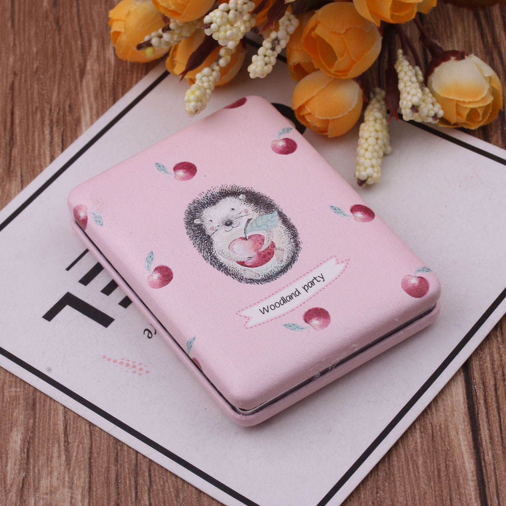 10 Yuan Store Supply Fashion Leather Surface Mirror Makeup on the Go Dressing Mirror Mini-Portable Folding Mirror Double Mirror 10 Yuan Store Supply Fashion Leather Surface Mirror Makeup on the Go Dressing Mirror Mini-Portable Folding Mirror Double Mirror