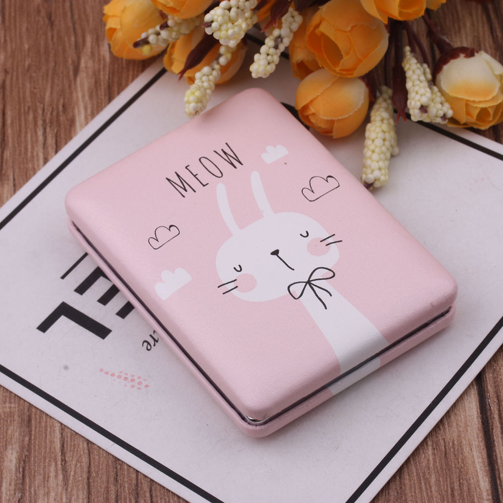 10 Yuan Store Supply Fashion Leather Surface Mirror Makeup on the Go Dressing Mirror Mini-Portable Folding Mirror Double Mirror 10 Yuan Store Supply Fashion Leather Surface Mirror Makeup on the Go Dressing Mirror Mini-Portable Folding Mirror Double Mirror