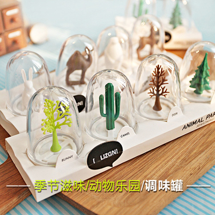plant seasoning bottle Seasonal flavor Seasoning box Animal Park salt and pepper seasoning can seasoning bottle 4