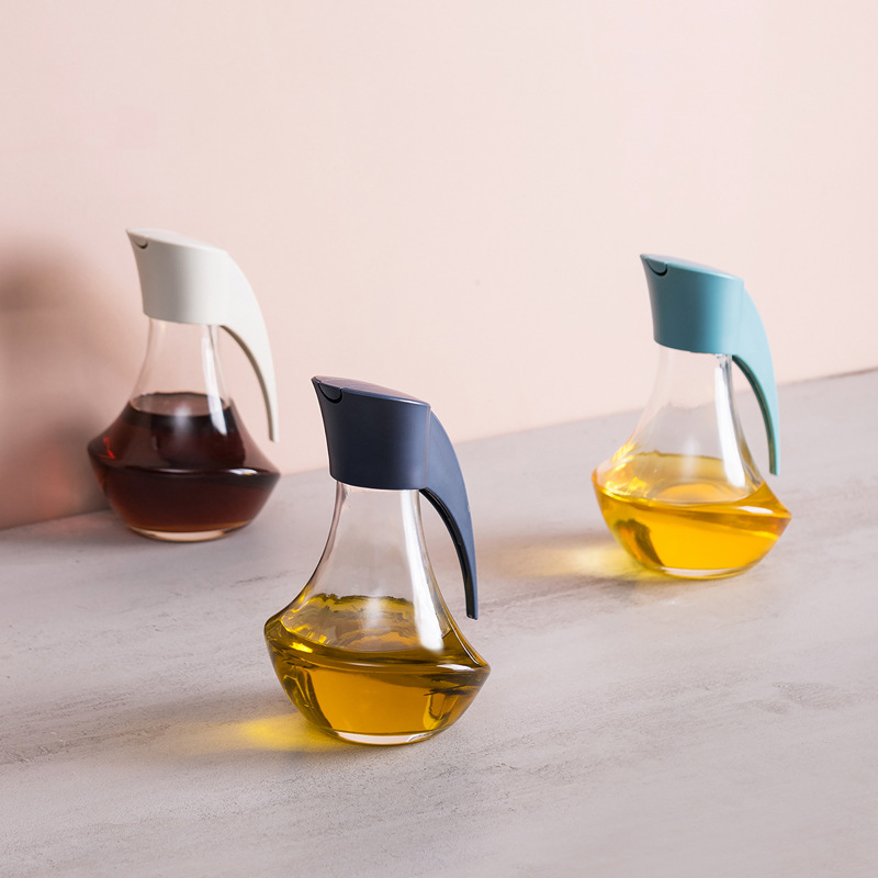 oil bottle kitchen small oil bottle household oil bottle glass leakproof oil bottle no oil spill seasoning bottle