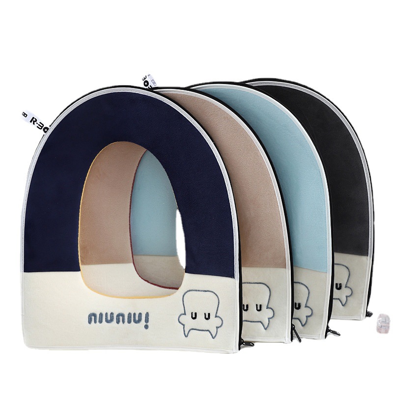 Embroidered Cute Toilet Mat Autumn and Winter Thickened Seat Cover Household Coral Fleece Warm Zipper Cushion with Handle