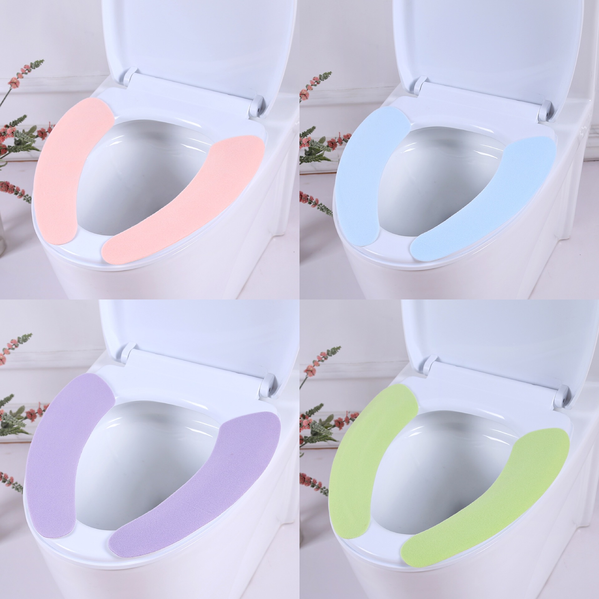 2104 Warm Closestool Cushion Toilet Mat Toilet Seat Adhesive Toilet Seat Cover Happy Day Toilet Seat Cover