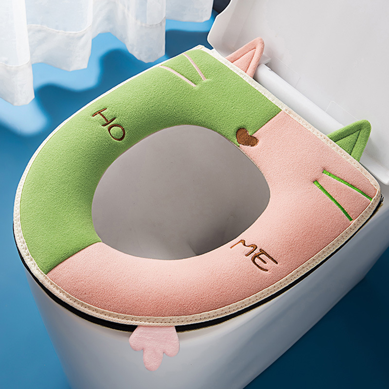 Color Matching Toilet Mat Toilet Seat Cushion Thickened Toilet Trap Household Toilet Seat Cover Cushion Toilet Cushion Washable