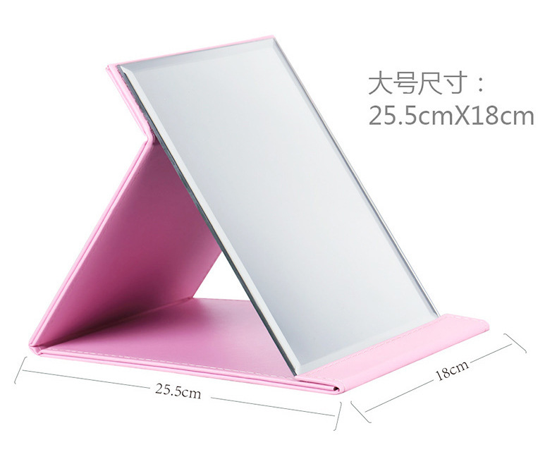 Foldable Leather Mirror Large Cosmetic Mirror Portable Portable Dressing Mirror Desktop Thickened Princess High Clearness Mirror Foldable Leather Mirror Large Cosmetic Mirror Portable Portable Dressing Mirror Desktop Thickened Princess High Clearness Mirror