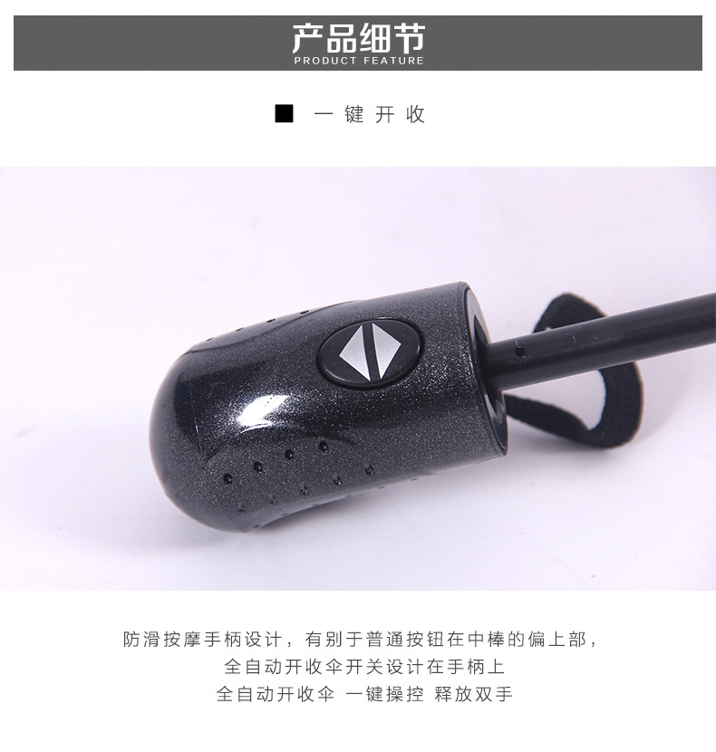 Accordion Insert Rain Umbrella Custom Logo Automatic Gift Umbrella Men and Women Business Sunny Rain Umbrella