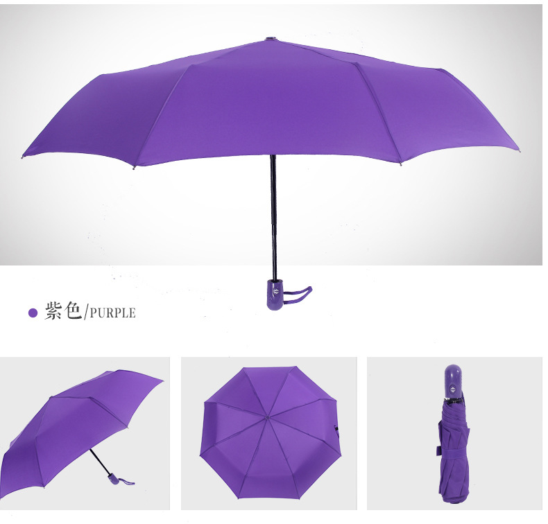 Accordion Insert Rain Umbrella Custom Logo Automatic Gift Umbrella Men and Women Business Sunny Rain Umbrella